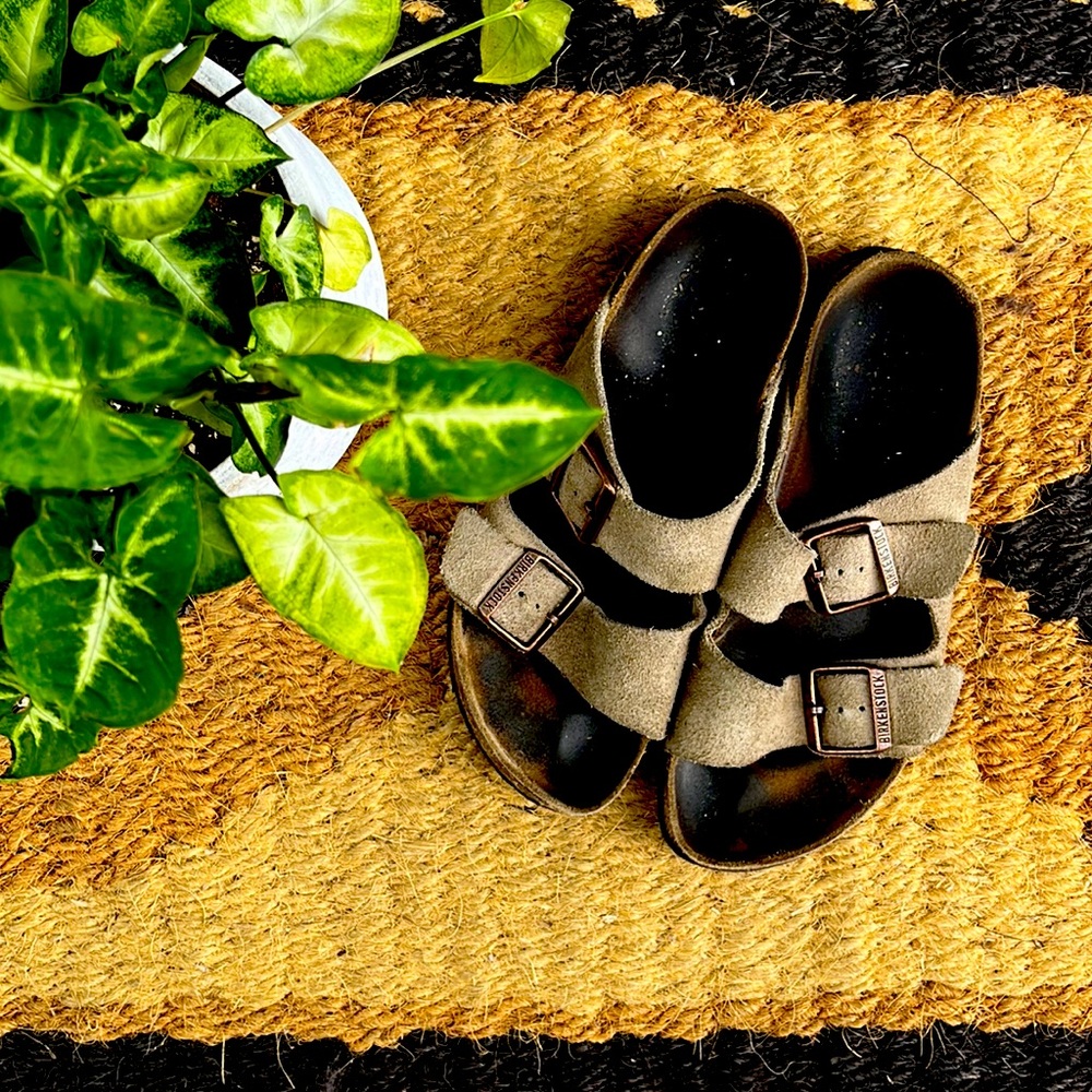 Suede Birkenstocks size EU 38 US 7.5/8 regular width